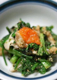菊菜とメジナ、海苔のポン酢和え