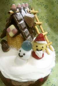 クリスマスケーキの飾り☆お菓子の家