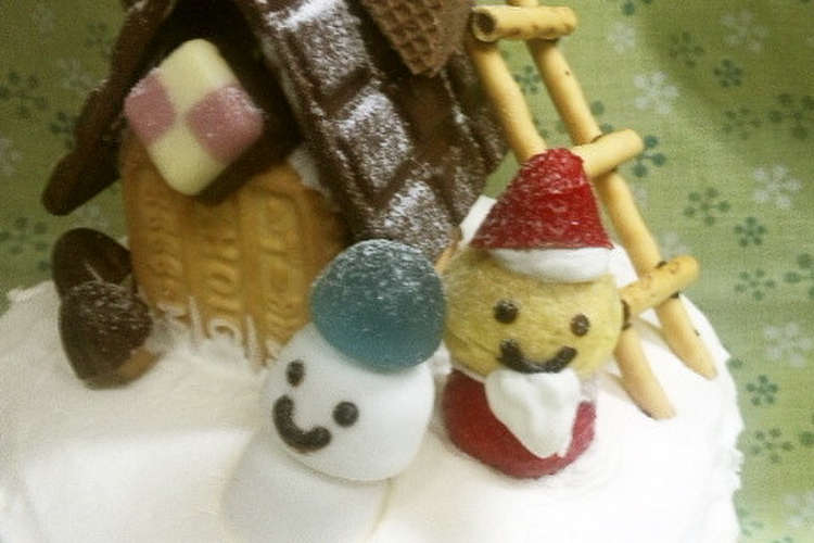 クリスマスケーキの飾り お菓子の家 レシピ 作り方 By とむきーふぁ クックパッド