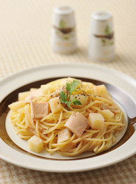 ほくほくツナポテトのたらこスパゲティ