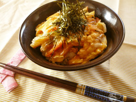 卵とじ天丼♥天ぷらリメイクにも