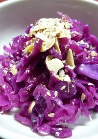 紫キャベツの塩麹マリネ