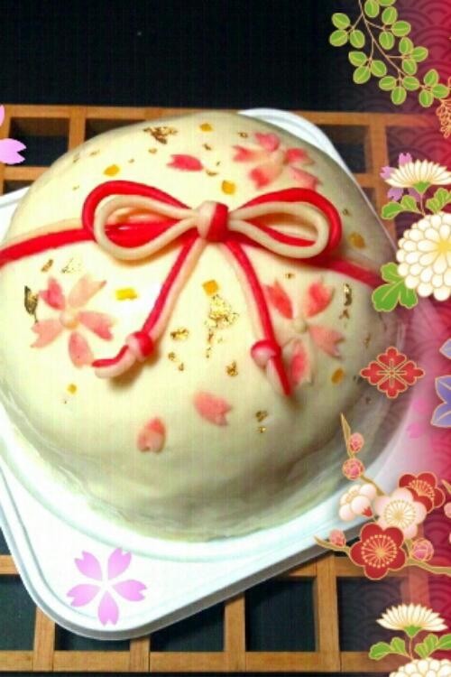 柚子のムースケーキ ホワイトグラサージュの画像