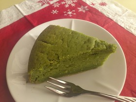 バターなし☆豆腐と生クリームで抹茶ケーキ