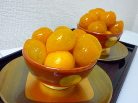 丸ごと食べる金柑の甘露煮
