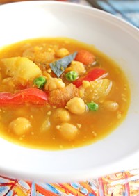 ひよこ豆とかぼちゃ＆洋梨のスープ