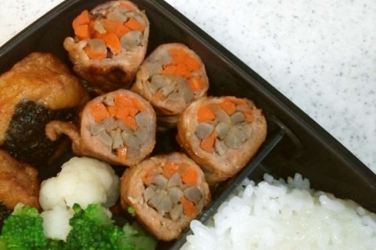 お弁当に キンピラごぼうの豚肉巻き レシピ 作り方 By ｋｉｒａｋｉｒａ５ クックパッド 簡単おいしいみんなのレシピが354万品
