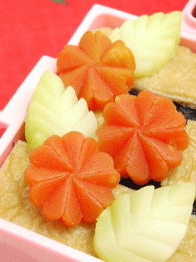 華やかなハートカットフラワー*飾り切り