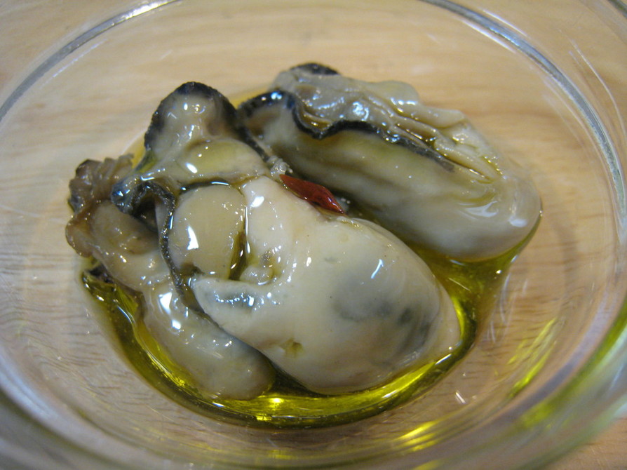 プリッと美味しい牡蠣のオイル漬けの画像