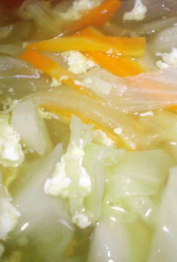 野菜と卵のコンソメスープ