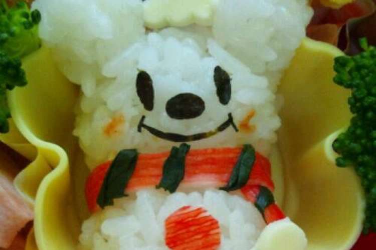ミッキー雪だるま キャラ弁 レシピ 作り方 By チュウリップ クックパッド