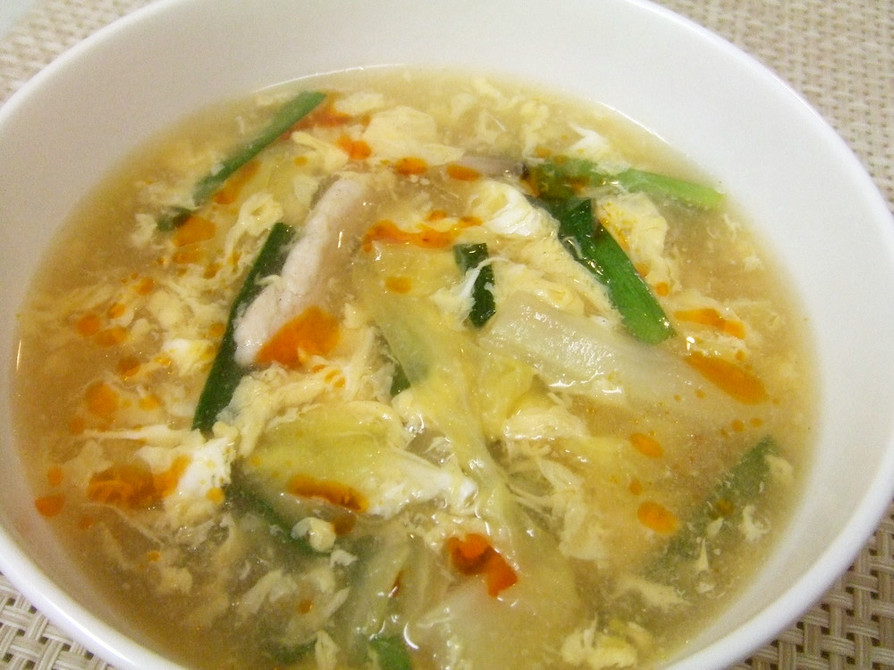 白菜の中華スープ☆酸辣湯風☆の画像