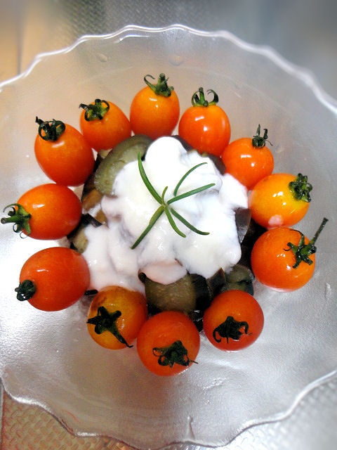 茄子のローズマリー風味のヨーグルトサラダの画像