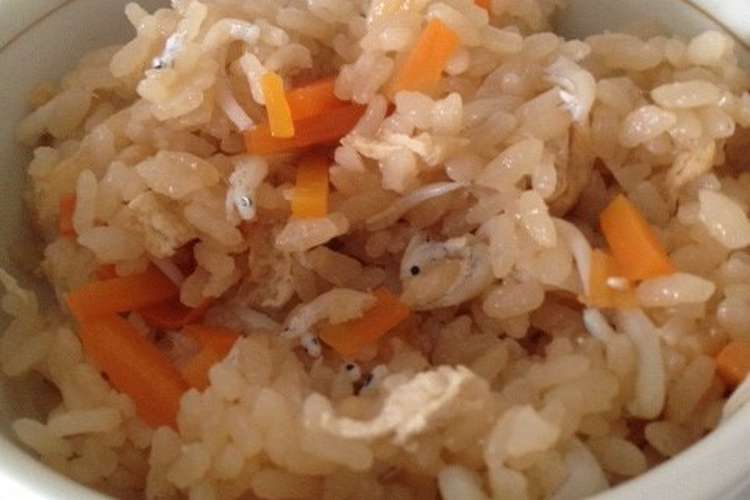 釜揚げしらすの炊き込みご飯 レシピ 作り方 By Motochi412 クックパッド 簡単おいしいみんなのレシピが352万品