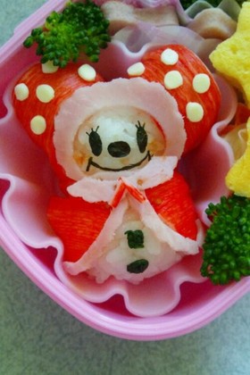ミニーちゃん雪だるま☆キャラ弁