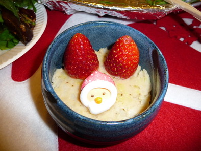 クリスマスカップケーキ風ポテトサラダの写真