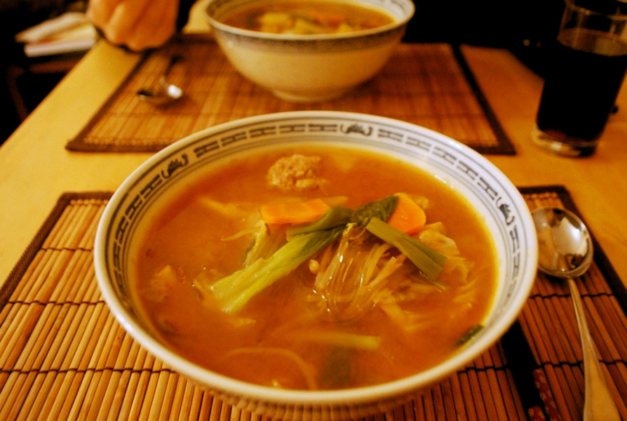 満腹＆ヘルシーな☆韓国春雨の食べるスープの画像