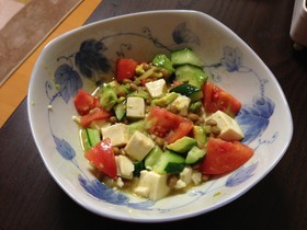 うまうま豆腐サラダ☆アボカド&トマト!