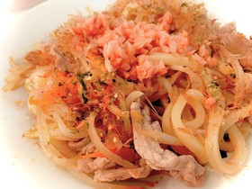 めんつゆで簡単焼きうどん☆