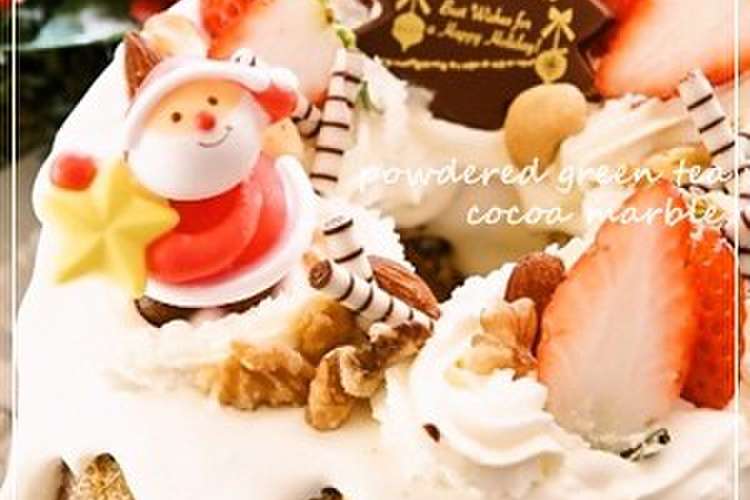抹茶 ココアマーブルシフォン クリスマス レシピ 作り方 By Xxxbebexxx クックパッド
