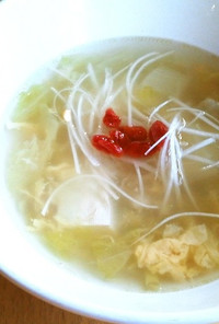 【薬膳レシピ】蟹と白菜のスープ