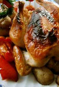 丸鶏、ズボラオーブン料理