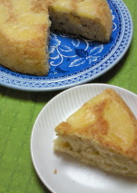 バナナ＆パイン缶で蒸しパン風ケーキ