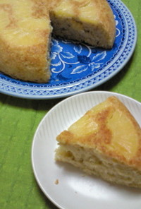 バナナ＆パイン缶で蒸しパン風ケーキ