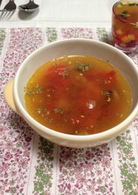 海老とマッシュルームのスープ