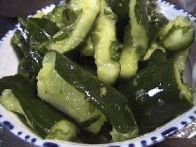 キュウリのもみ漬け