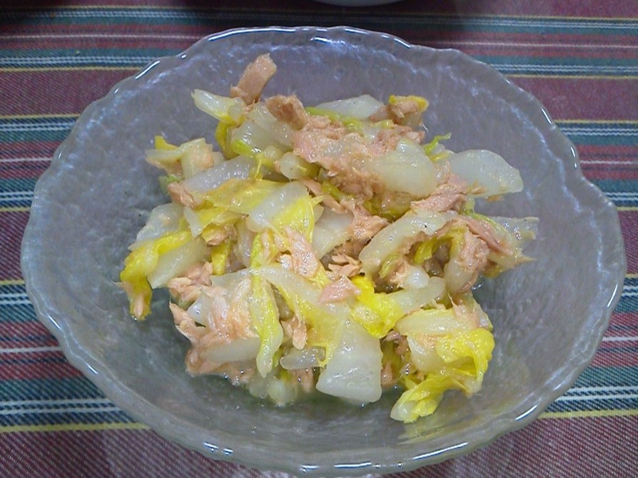 ツナと白菜のポン酢和え♬の画像
