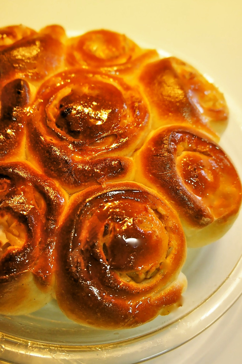 揚げシナモンロールアップルターンオーバーのレシピ