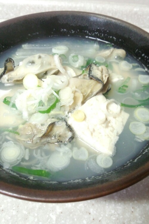 栄養満点牡蠣スープ(汁)