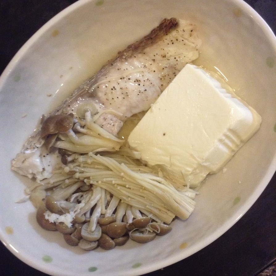 柑橘類と生姜の蒸し魚と野菜炒めのレシピ