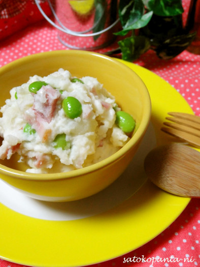 枝豆とベーコンのポテトサラダ♡の写真