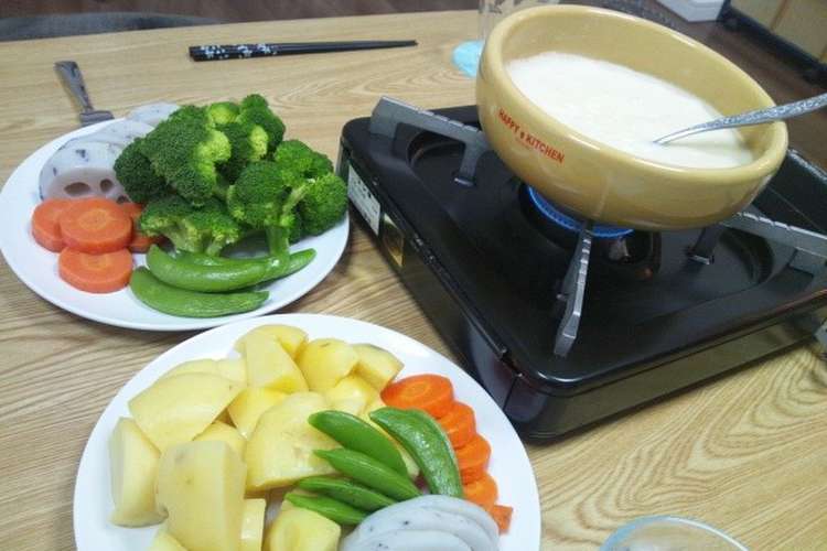 身近な材料で手軽に 簡単チーズフォンデュ レシピ 作り方 By Sweets78 クックパッド 簡単おいしいみんなのレシピが350万品