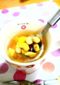 風邪引きサンに♪お豆と野菜の生姜スープ♡