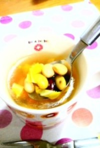 風邪引きサンに♪お豆と野菜の生姜スープ♡
