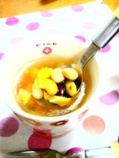 風邪引きサンに♪お豆と野菜の生姜スープ♡の写真