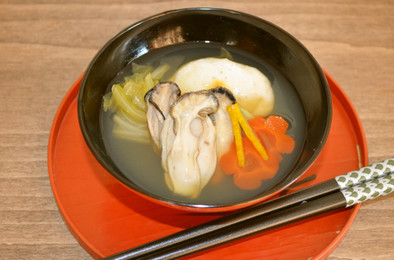 広島の牡蠣のお雑煮の写真
