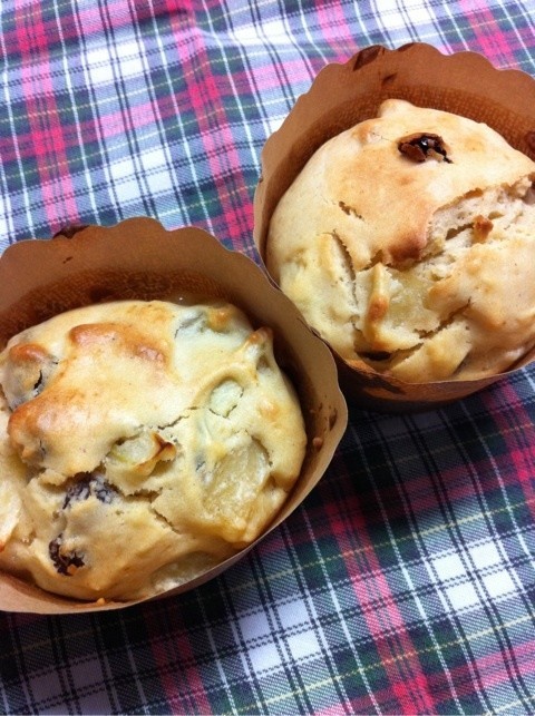 全粒粉アップルシナモンマフィンのレシピ