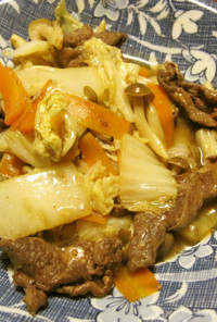 牛肉と白菜の中華炒め
