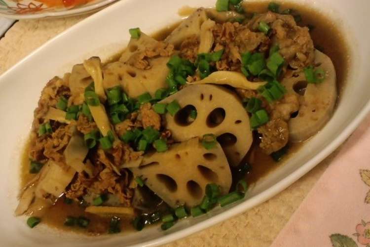レンコンと牛肉の中華風煮物 レシピ 作り方 By ちょびちょび クックパッド