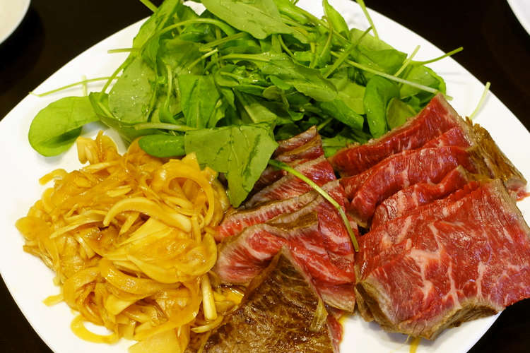 牛肉のタタキ 酢でさっぱり タマネギ効く レシピ 作り方 By いえんどぅ クックパッド 簡単おいしいみんなのレシピが353万品