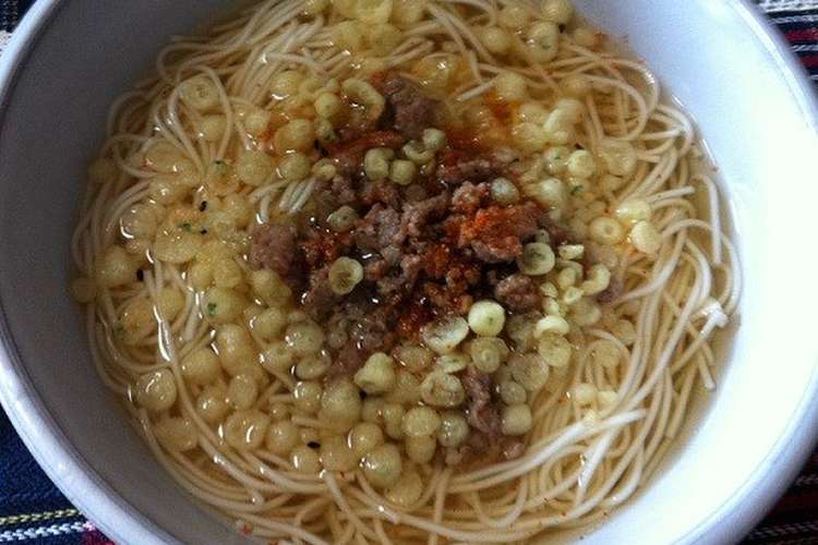 暖か さっぱり 肉そぼろ湯麺 うーめん レシピ 作り方 By マッチ擦るつかのま クックパッド 簡単おいしいみんなのレシピが357万品