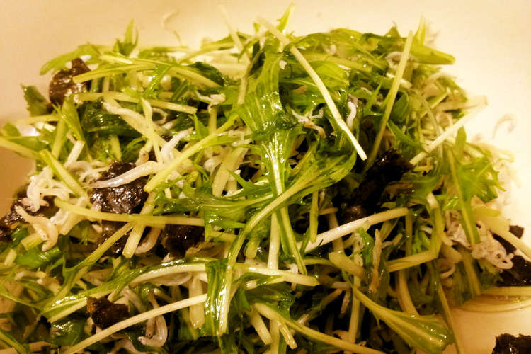 とっても簡単 水菜としらすのサラダ レシピ 作り方 By Hitoko12 クックパッド 簡単おいしいみんなのレシピが361万品