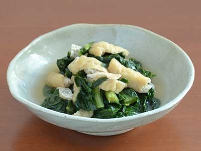小松菜・油揚げの煮浸し・和食定番の画像