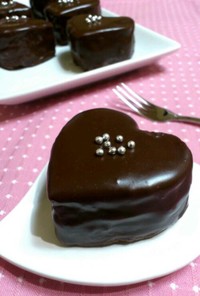 バレンタインに♡ハートのプチチョコケーキ