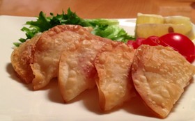 餃子の皮でお餅&チーズ包み♪