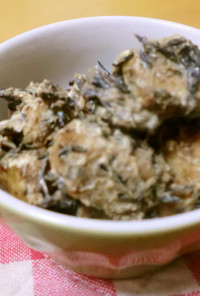 里芋とひじきの味噌炒め＆マヨサラダ